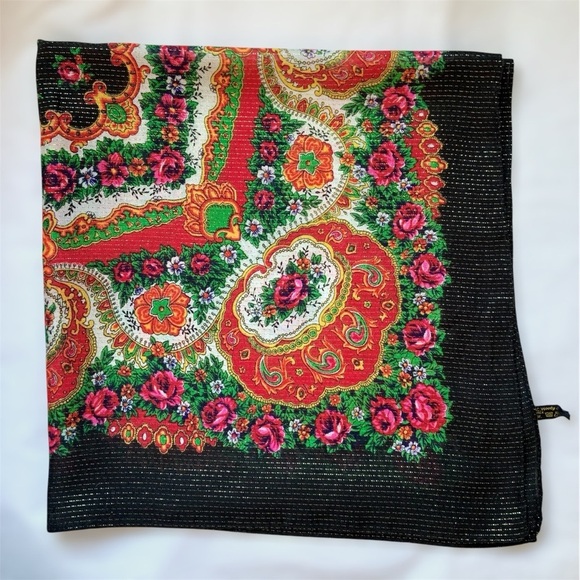 Vintage Japan AC Wooly Lurex scarf - Picture 5 of 8